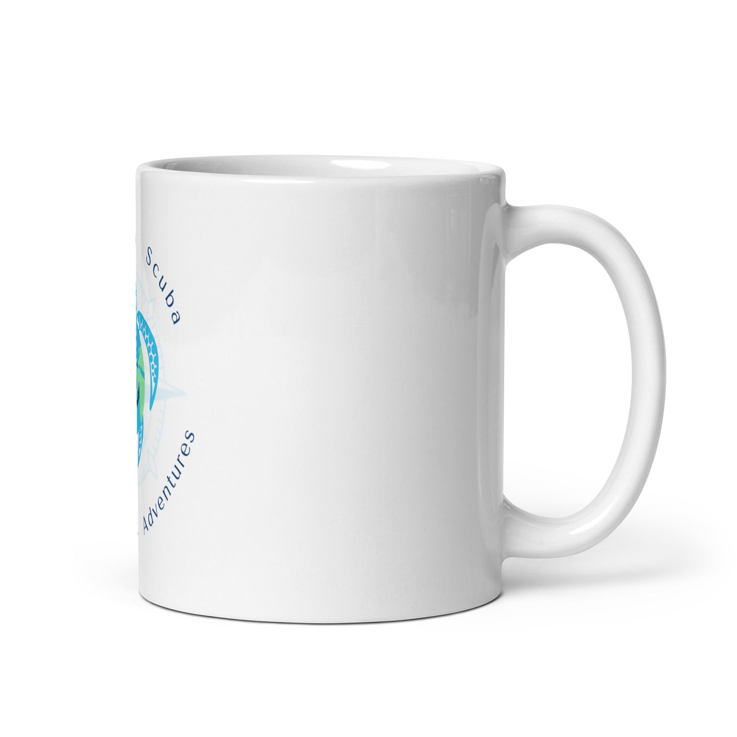 White glossy mug